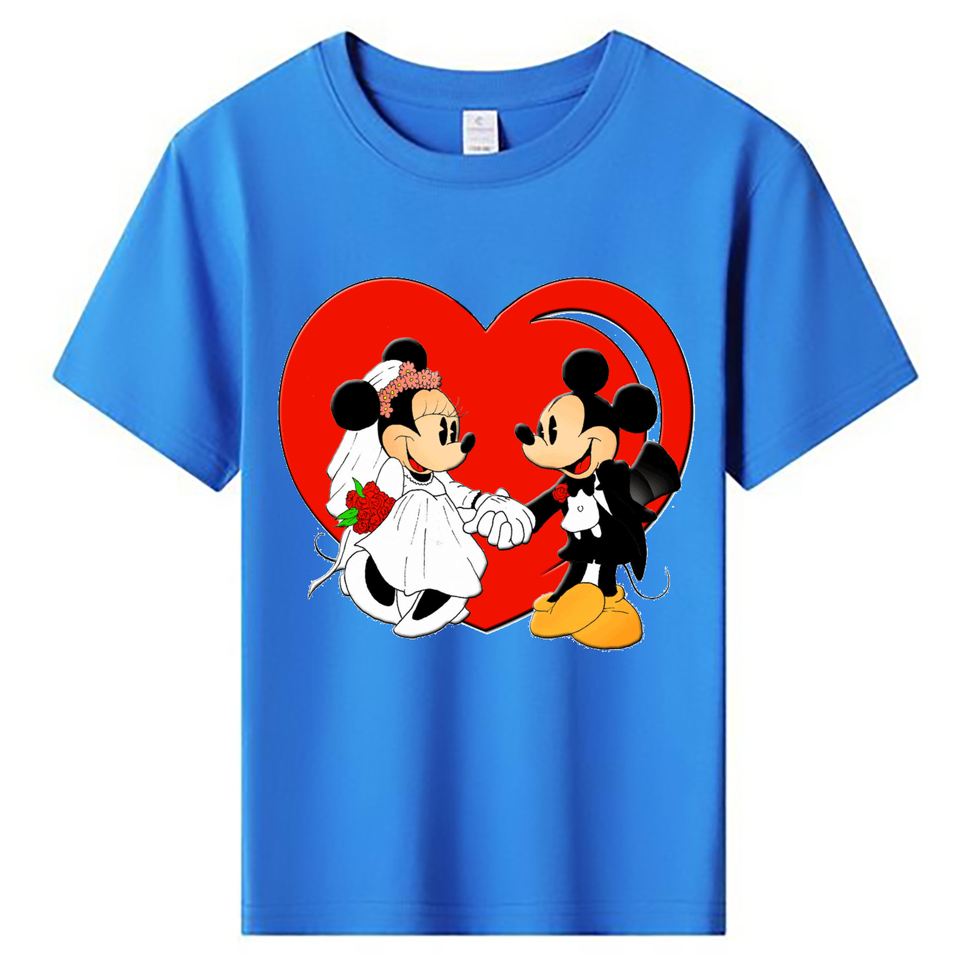 ミッキーマウス Mickey Mouse 綿100％キッズTシャツ（フロントプリント）